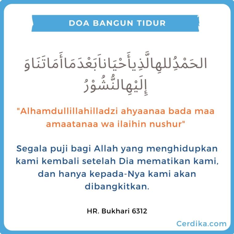 Doa Bangun Tidur | Arab, Latin, dan Keutamaan