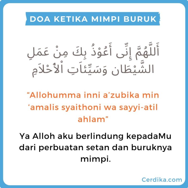 Doa Ketika Mimpi Buruk | Arab, Latin, Indo & Amalannya