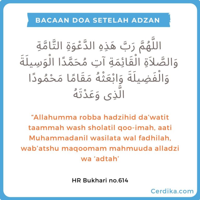 Doa Setelah Adzan | Hukum, Bacaan, dan Artinnya