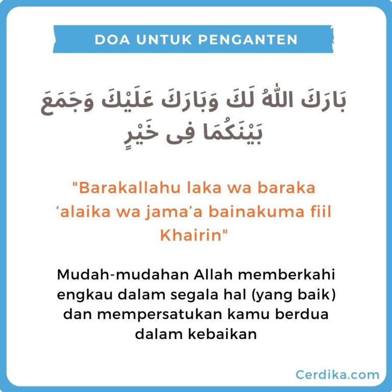 √ Doa Untuk Pengantin | Adab, Bacaan Latin & Arab