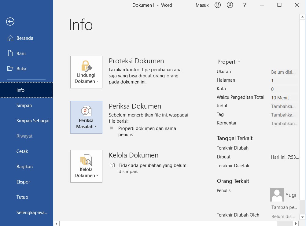 Menu File pada Microsoft Word Beserta Penjelasannya!