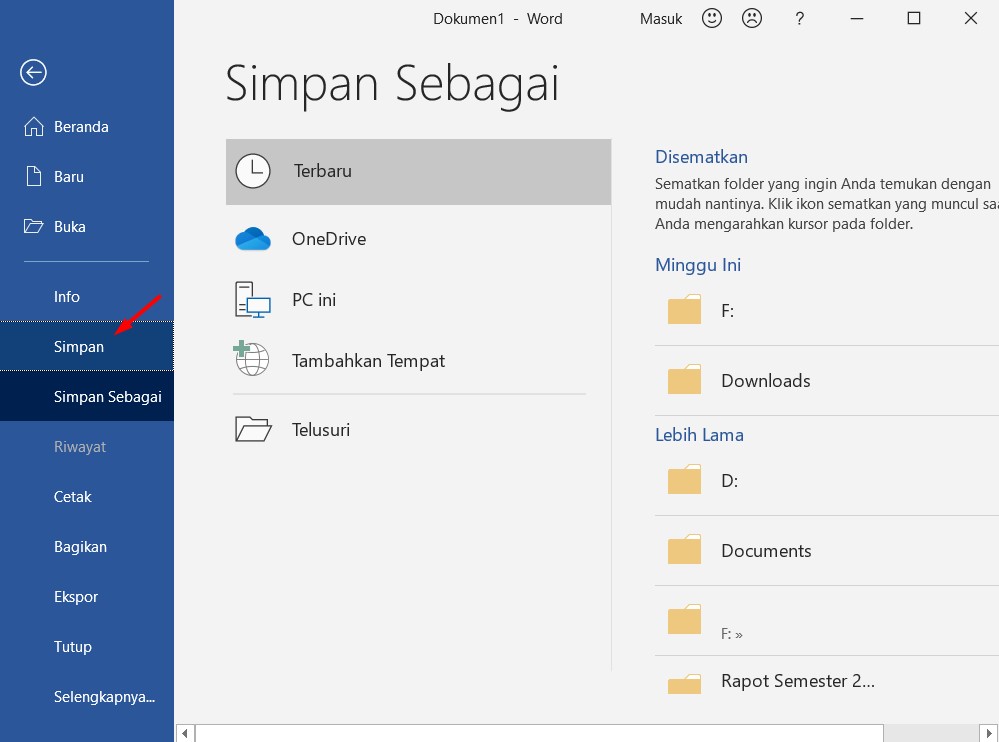 Menu File pada Microsoft Word Beserta Penjelasannya!