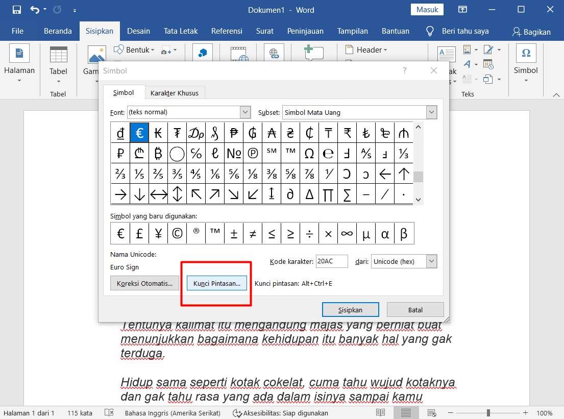 100 Works 2 Cara Memasukkan Simbol Pada Microsoft Word Hot Sex Picture 8602