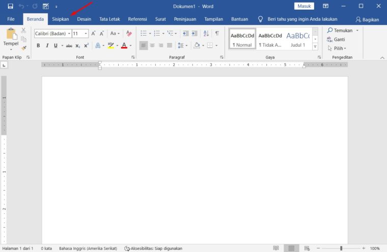 Cara ke-1 Membuat Simbol Centang dengan Menu Symbol