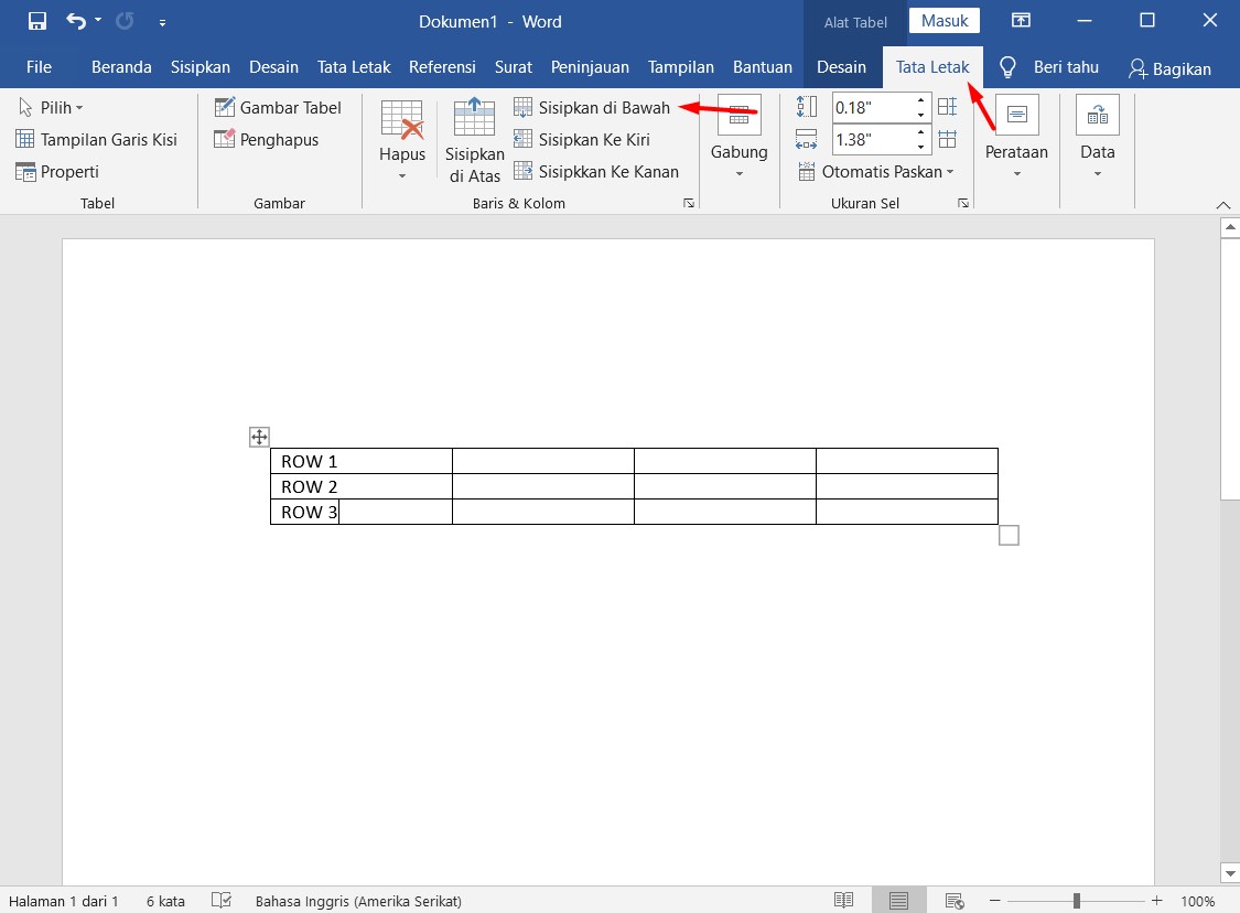 Cara Menyisipkan Kolom Atau Baris Pada Tabel Di Microsoft Word 2007 Images 3535