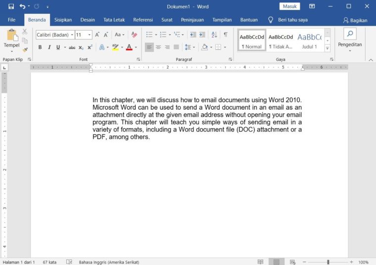 Cara ke-1 Translate Dokumen di Microsoft Word