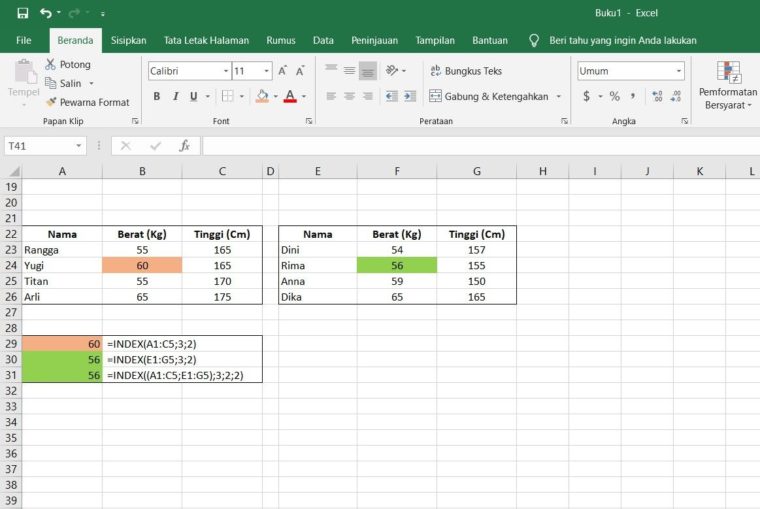 Works Cara Menggunakan Fungsi Index Pada Microsoft Excel