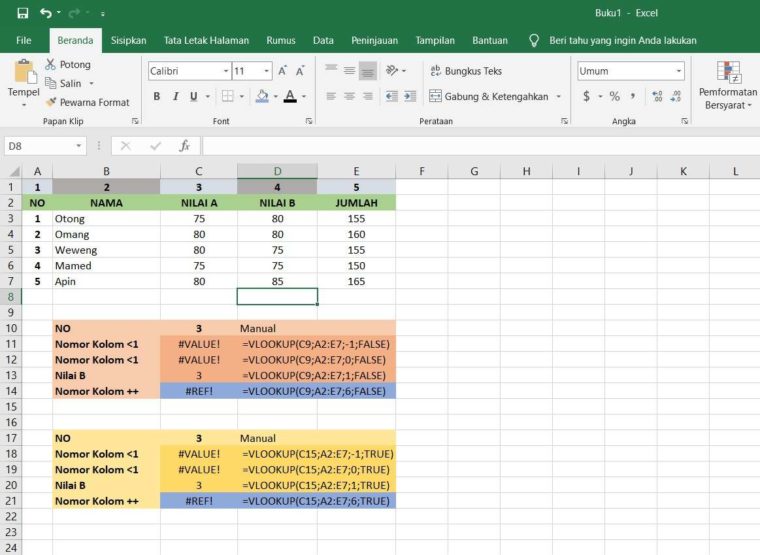 [100% Work] Cara Menggunakan Fungsi/Rumus VLOOKUP Excel