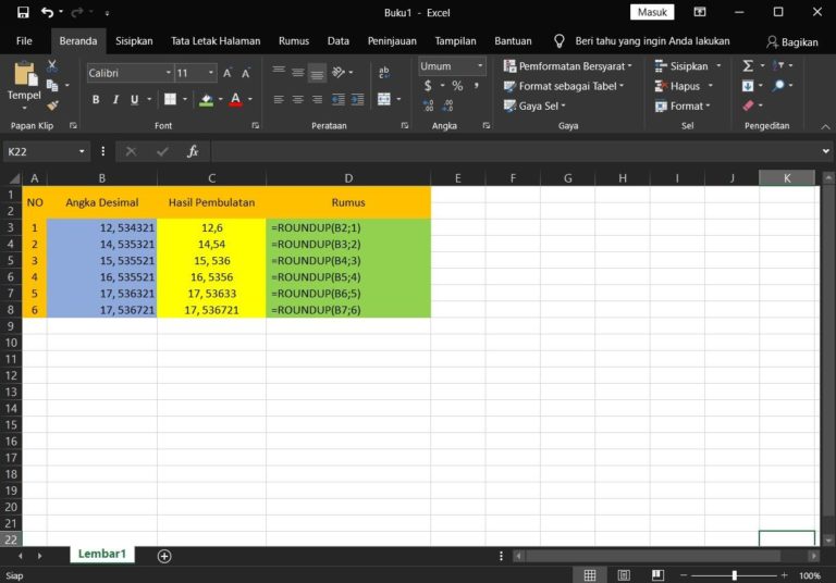 √ [100% Works] Cara Menggunakan Fungsi/Rumus ROUNDUP Excel